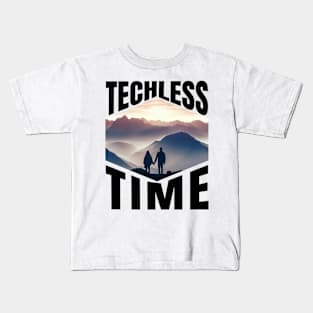 Techless Time Mountain Range Sunrise Couple Tee Kids T-Shirt